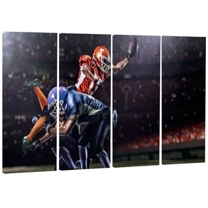 Designart Wall Art Footballers in Action